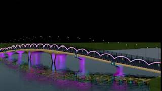 [led] Led trang trí cầu  demo 2