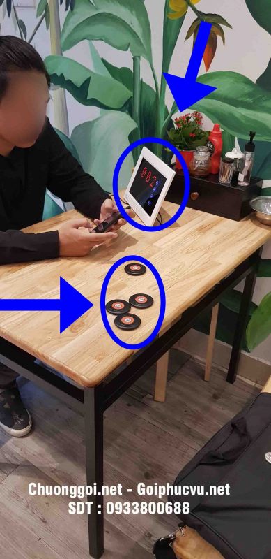 Tư Vấn Quán  XanhSpace - Tea & Foods 53 Thụy Khuê Lắp Đặt Thiết Bị Chuông Gọi Phục Vụ Không Dây