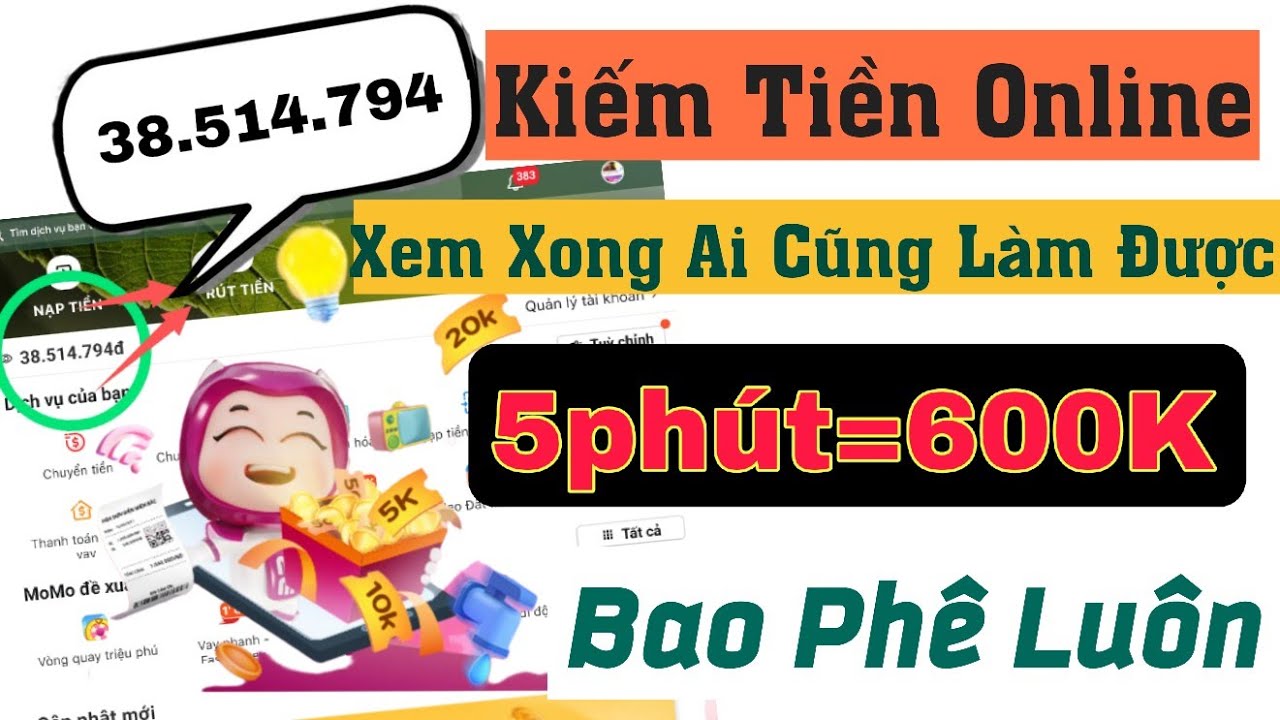 Kiếm Tiền Online, Web Mới Dành 5 Phút Nhận 600K Rút Về Tài Khoản, Xem Clip Sướng Thật - YouTube