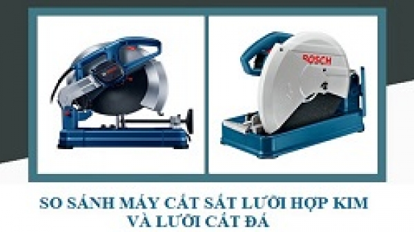 So sánh máy cắt sắt lưỡi hợp kim và lưỡi cắt đá