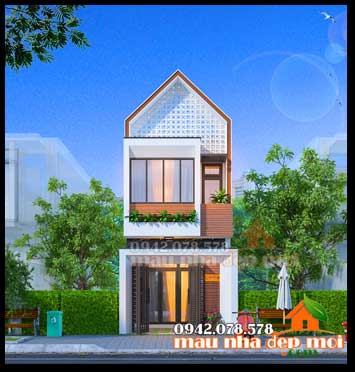 Nhà phố 2 tầng hiện đại 4x13m mái dốc tại Q12-TP.HCM