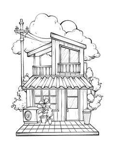Architecture Coloring Pages | ColoringGamesOnline.Com