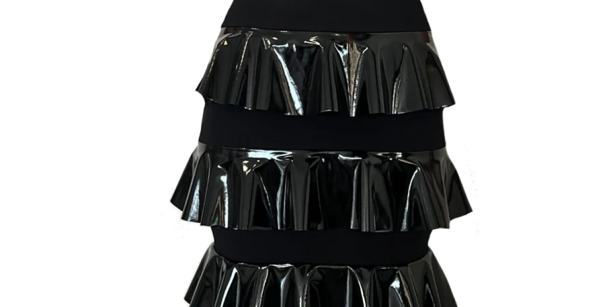 Embrace Elegance with the Timeless Appeal of Patent Leather Frill Dresses