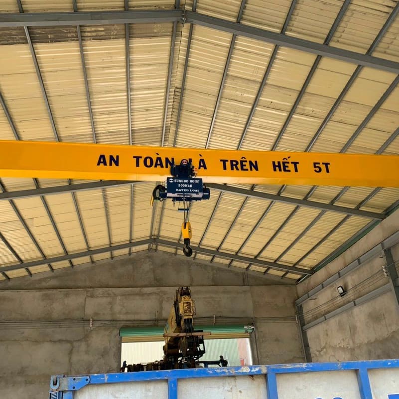 Cầu Trục Dầm Đơn 5 Tấn Chính Hãng, Lắp Đặt Nhanh Chóng