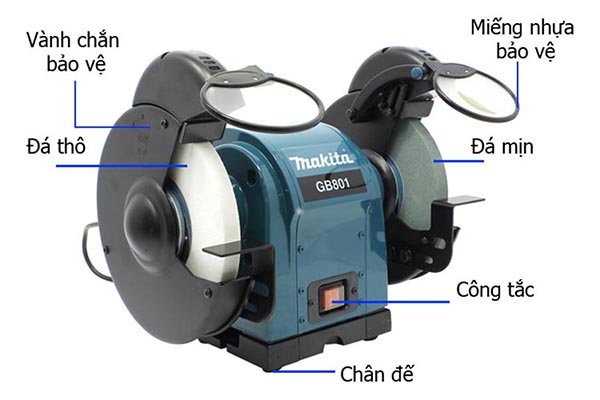 Tìm hiểu cấu tạo và công dụng của máy mài 2 đá