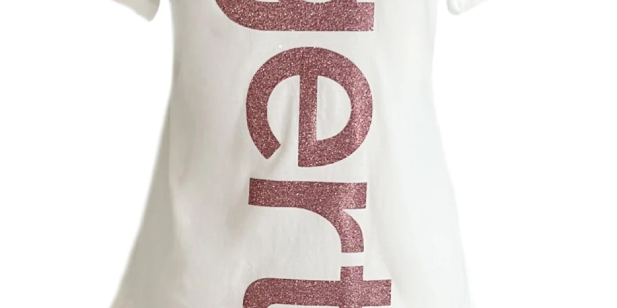 Embrace Effortless Glamour with the Pink Glitter Gert Oversized T-shirt Dress