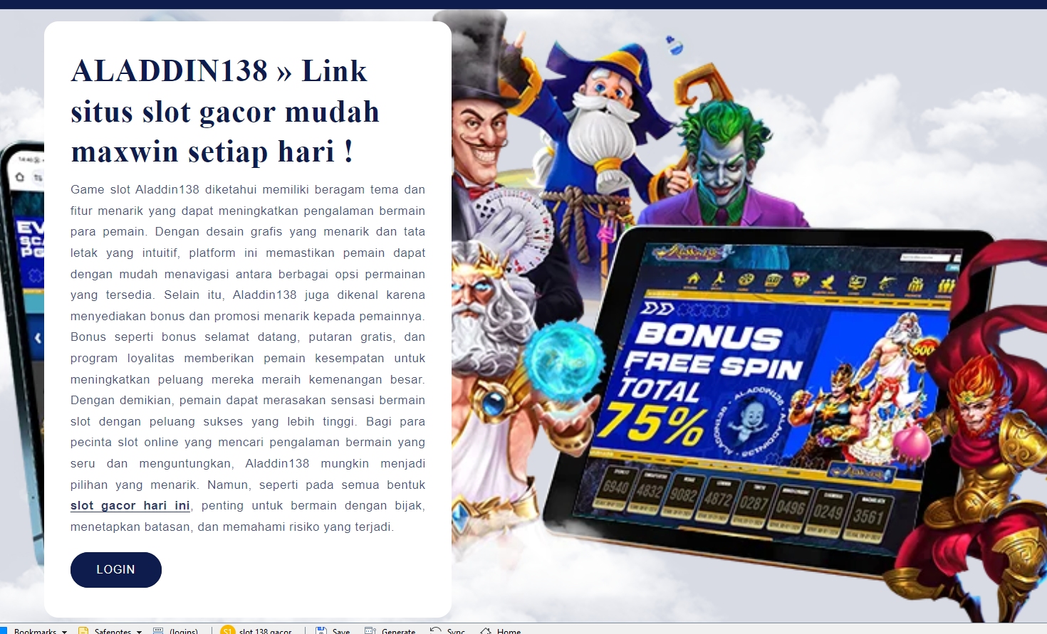 aladin slot