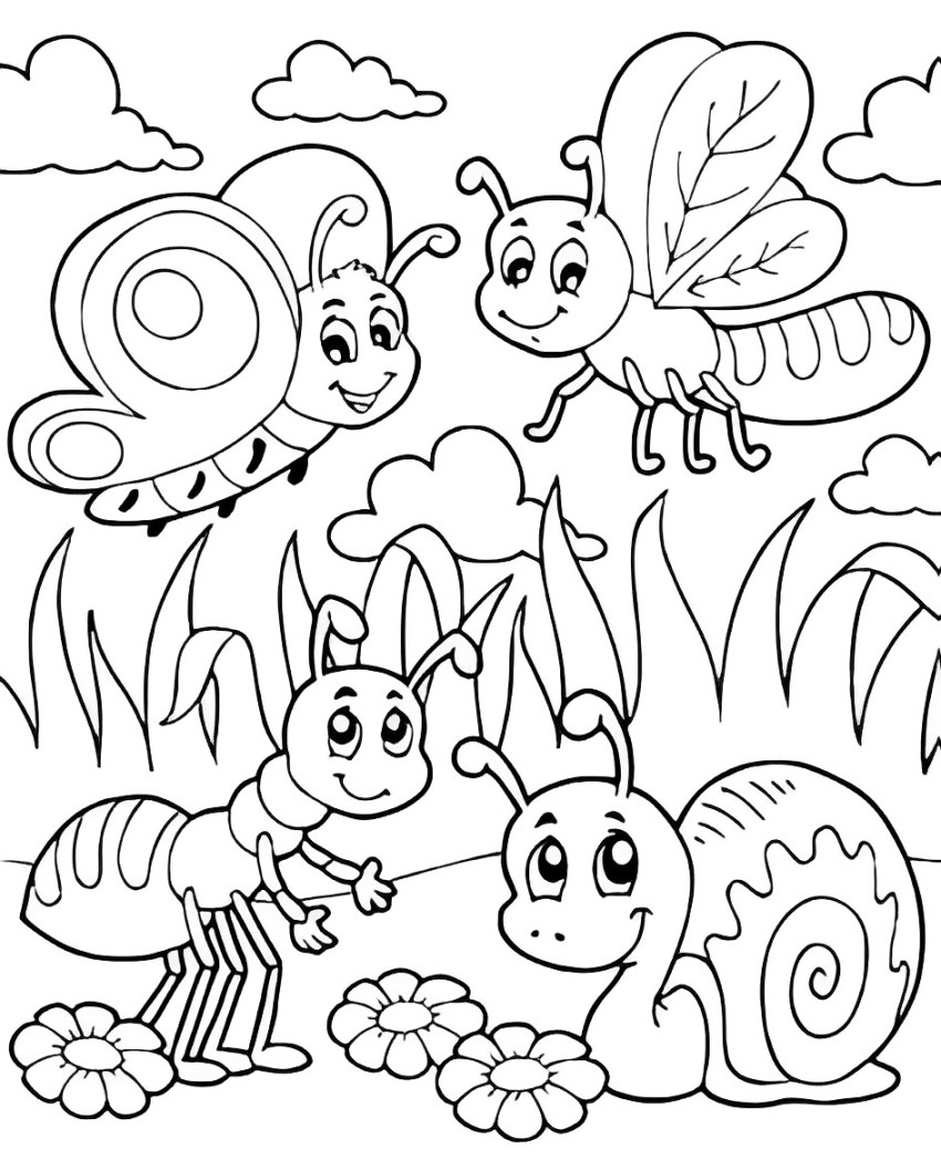 Insects Coloring Pages Free Online For Kids!