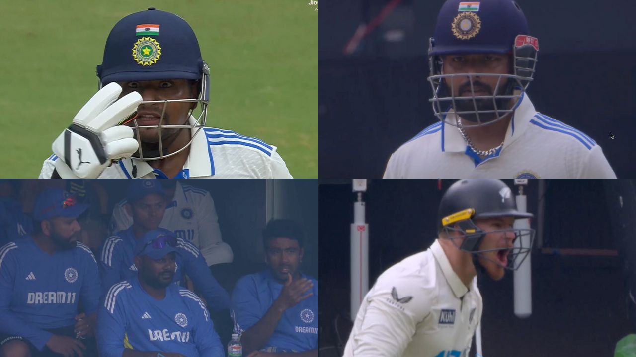 Watch- Sarfaraz Khan's rain dance as he gets involved in a horrible mixup with Rishabh Pant