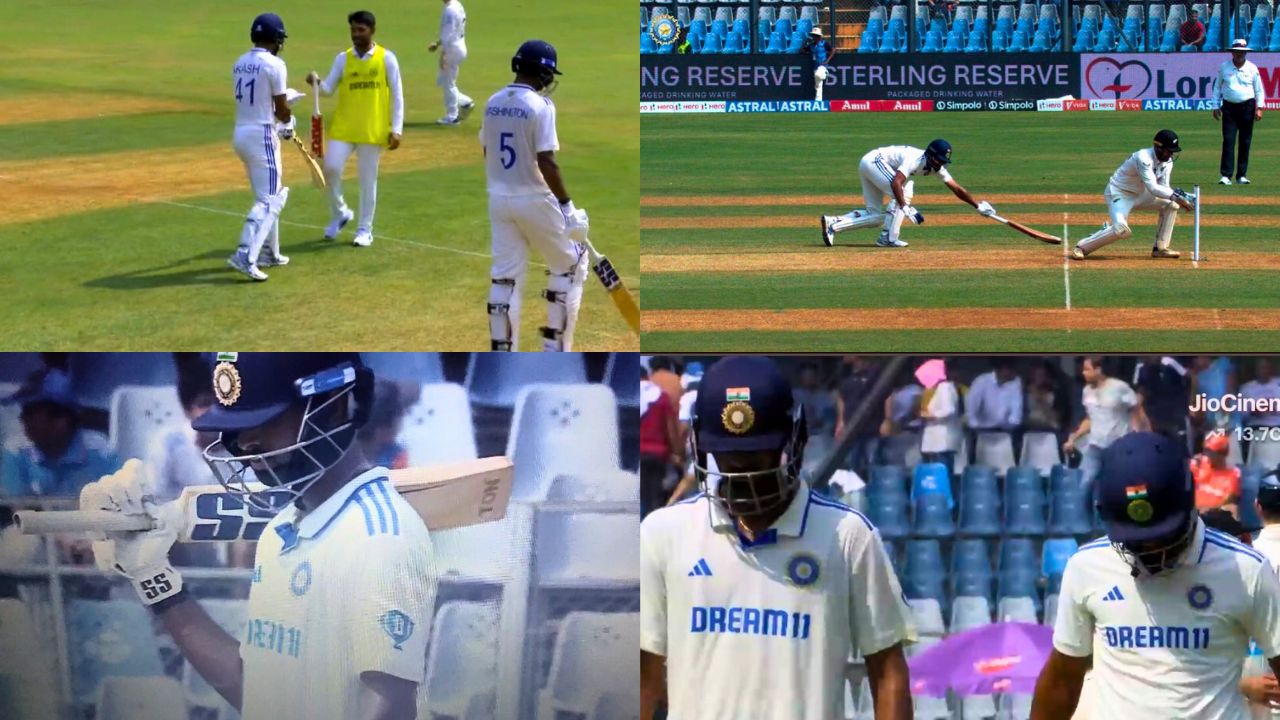 Watch: Akash Deep borrows Virat Kohli’s bat, gets run out instantly, leaving Washington Sundar fuming