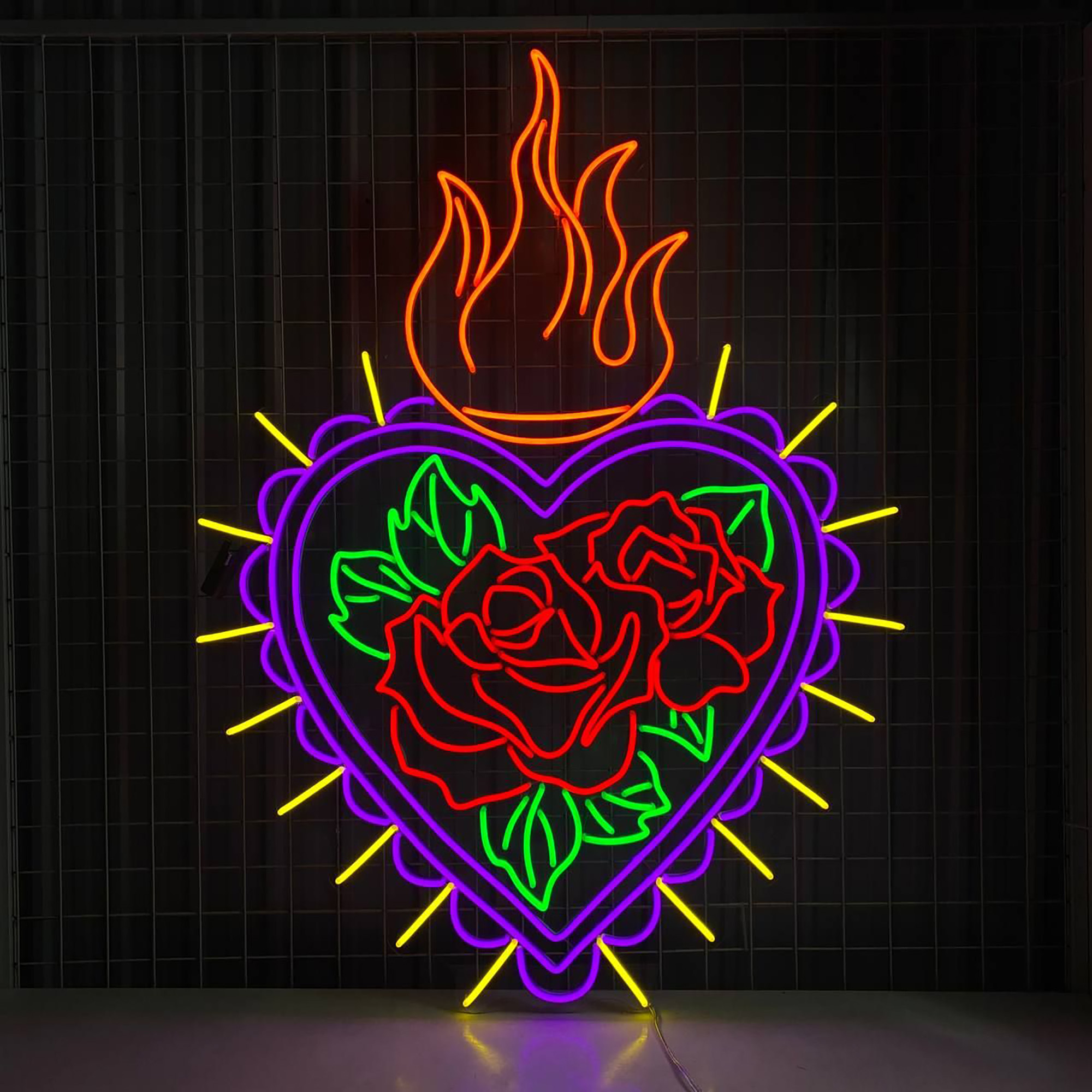 Cheapest Flower Neon Sign Vibrant Colors - HandmadeT Neon Sign