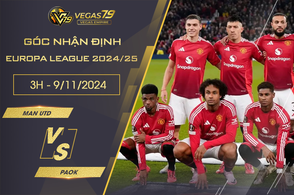 Nhận định Man Utd vs PAOK, 3h ngày 9/11 – Champions League