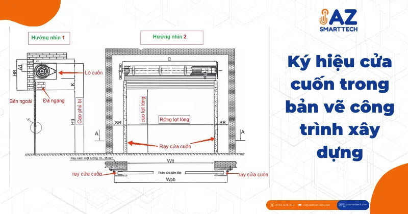 Ký hiệu cửa cuốn trong bản vẻ xây dựng công trình và Cad