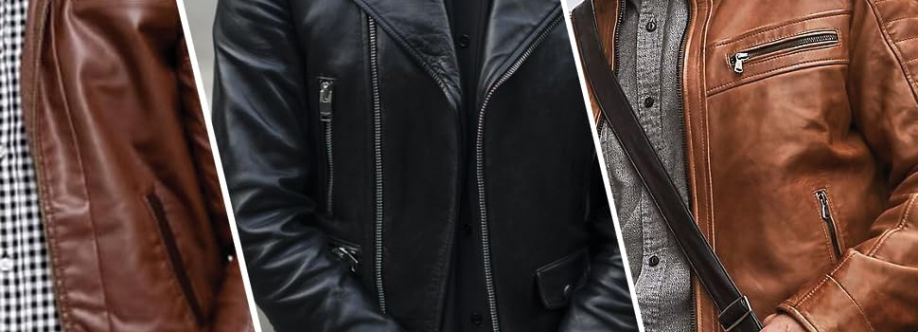 Leather jacket with hood
