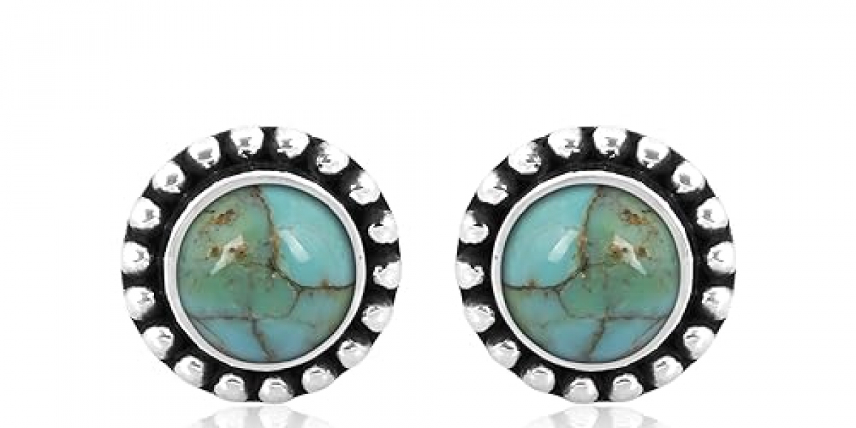 Genuine Turquoise Gemstone Stud Post Handmade Earrings: A Timeless Accessory