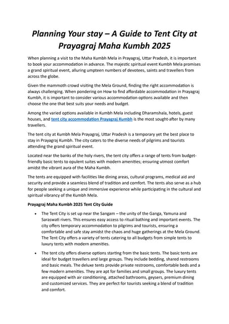 Planning Your stay – A Guide to Tent City at Prayagraj Maha Kumbh 2025.pdf