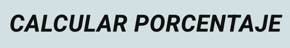 Calcular Porcentaje