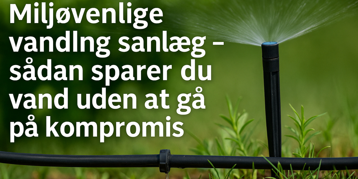 Miljøvenlige vanding sanlæg – sådan sparer du vand uden at gå på kompromis