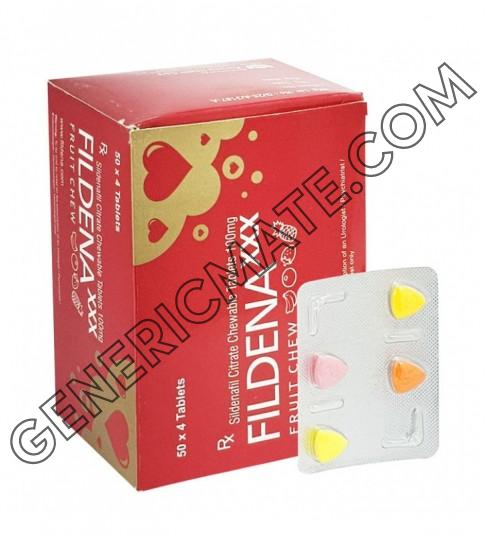 Fildena XXX 100mg Sildenafil | Fildena Fruit Chew | Generic Mate