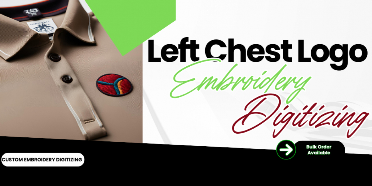 High-Quality Left Chest Logo Embroidery Digitizing