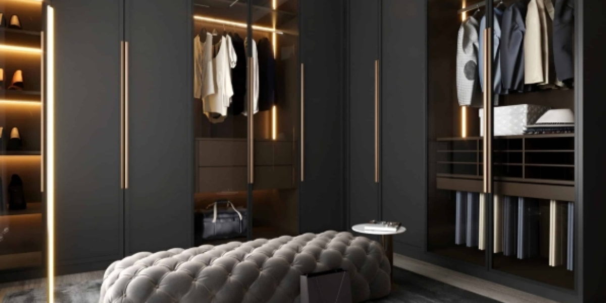 Elevating Interiors with Frosted Glass and Lavish Walk-In Closets