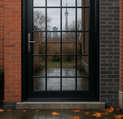 Grid Design Glass Door in Toronto | Stylish Interior Doors by Emerald Glass