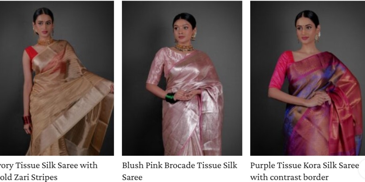 Buy Tissue Silk Sarees - Mirra Clothings