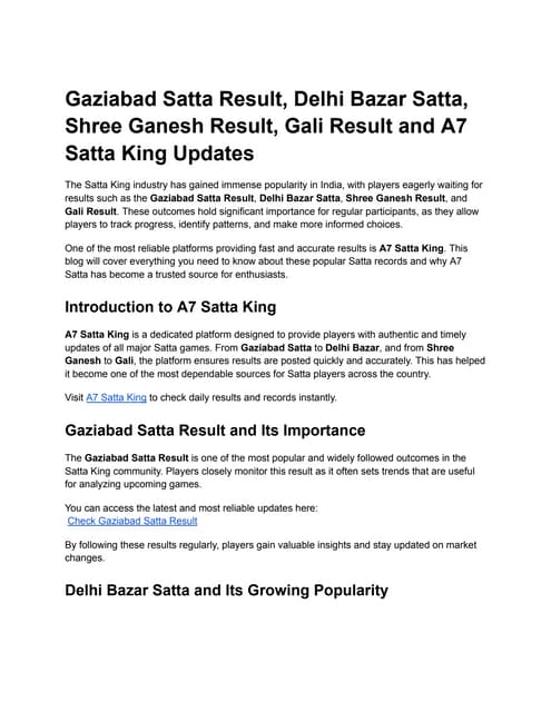 Ghaziabad Satta Result, Delhi Bazar Satta and A7 Satta King Complete Guide (1).pdf