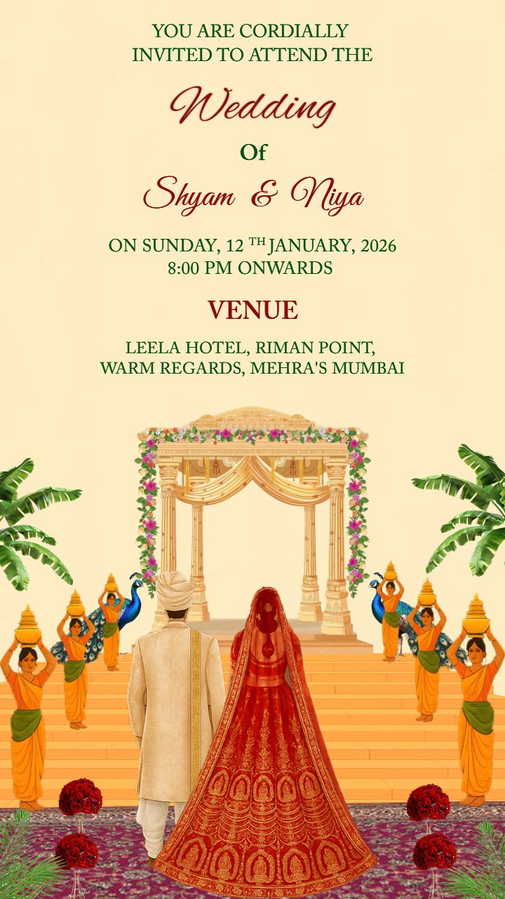 Wedding Invitation Card Online Editable with Free Download