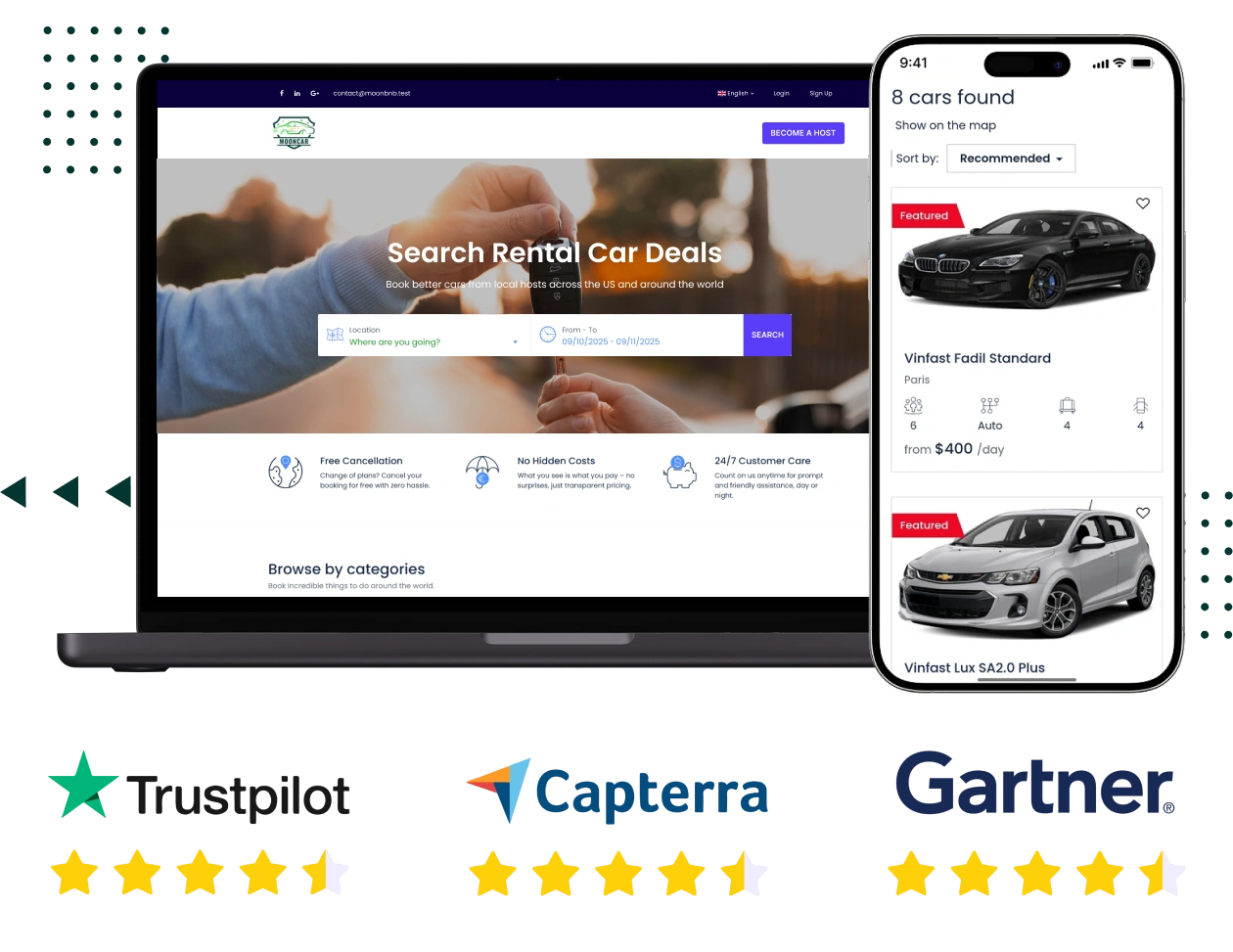 Turo Clone - Ready-To-Go White Label Car Rental App