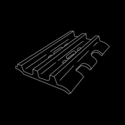 R40969 DOUBLE GROUSER TRACK SHOE 15" Profile Picture